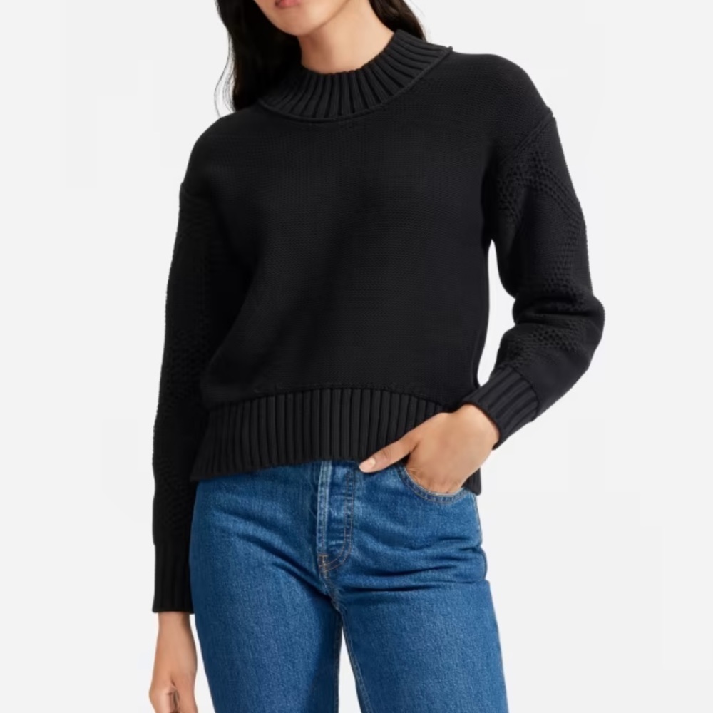 Everlane Black Crew Neck Sweater